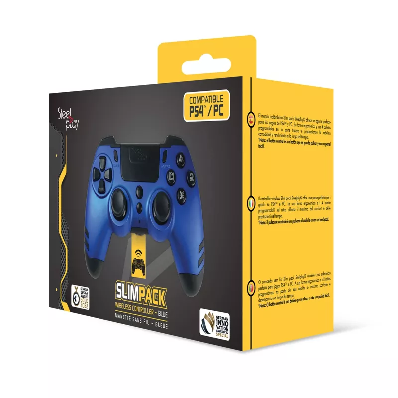 Steelplay JVAMUL00153 niebieski kontroler do gier RF gamepad analogowy / cyfrowy PC, PlayStation 4, Playstation 3