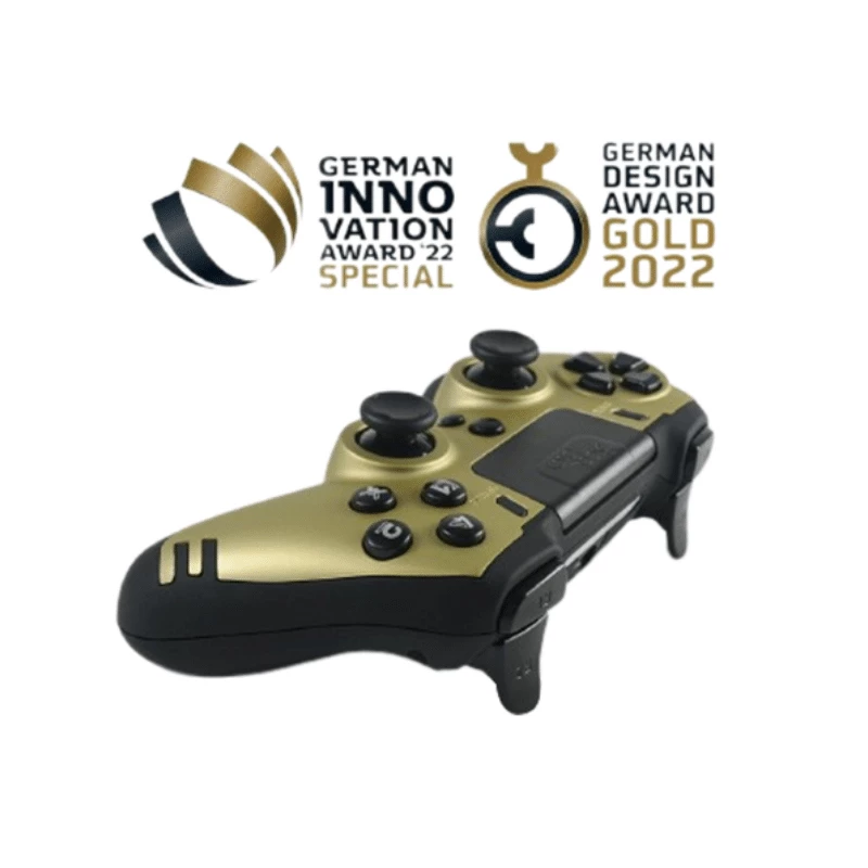 Gamepad Lexip Metaltech Wireless kontroler Gold — PC, PS4, bezprzewodowy RF, Micro-USB, wbudowana bateria LiPo