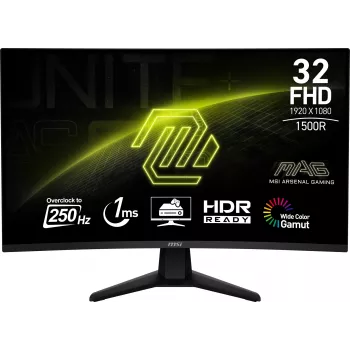 Monitor komputerowy MSI MAG 32C6X 80 cm (31,5 cala) 1920 x 1080 pikseli Full HD Czarny