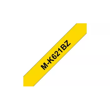 Taśma do drukarki etykiet Brother M-K621BZ, czarny nadruk na żółtym tle