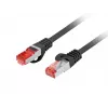 Kabel sieciowy Lanberg PCF6-10CU-0100-BK 1m Cat6 F/UTP Czarny