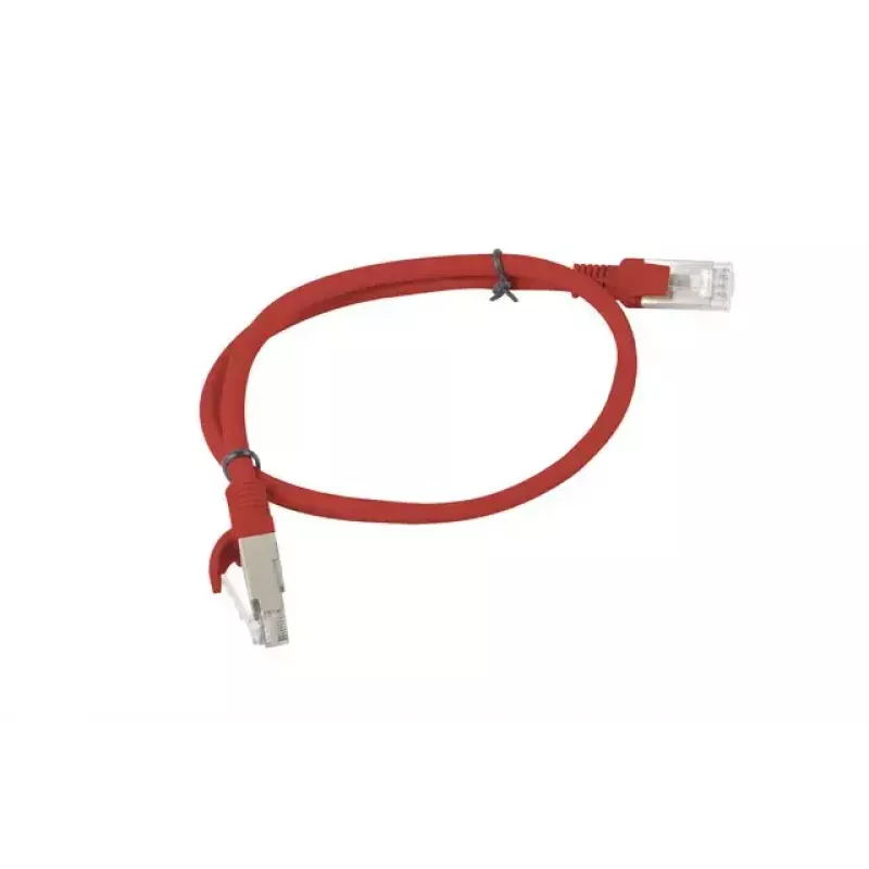 Kabel sieciowy Lanberg PCU6-10CC-0050-R RJ-45 Cat6 0.5 m Czerwony
