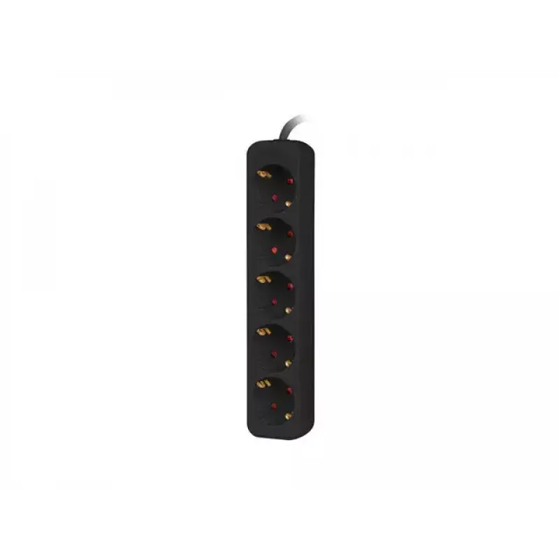 Przedłużacz zasilający Lanberg PS0-05F-0150-BK 1,5m 5 gniazd AC Wewnętrzny Czarny
