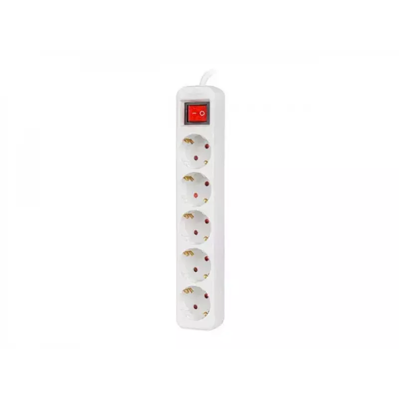 Przedłużacz sieciowy Lanberg PS1-05F-0150-W 1,5 m 5 gniazd AC Wewnętrzny Biały