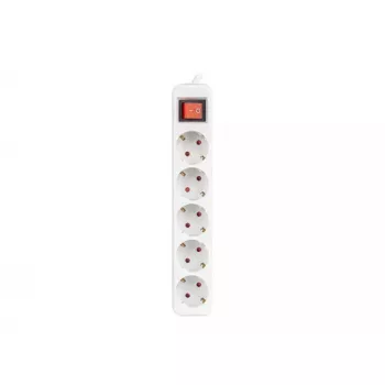 Przedłużacz sieciowy Lanberg PS1-05F-0150-W 1,5 m 5 gniazd AC Wewnętrzny Biały