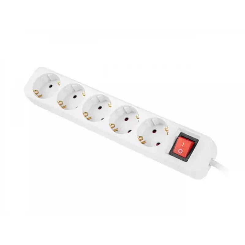Przedłużacz zasilający Lanberg PS1-05F-0300-W 3m 5 gniazd AC Wewnętrzny Biały