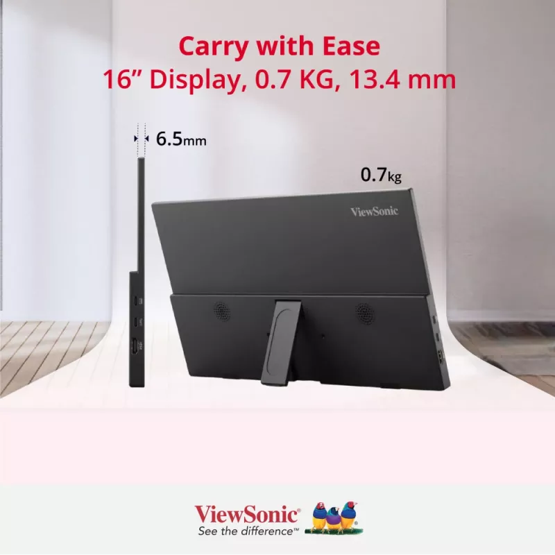 Monitor komputerowy Viewsonic VA1650 40,6 cm (16 cali) 1920 x 1080 pikseli Full HD LED Czarny
