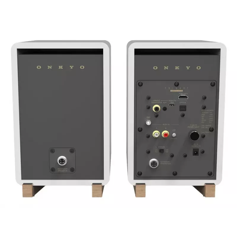Onkyo 2-way Speaker GX-30ARC — 2.0 channels, Wired & Wireless, 50 W RMS, 55–20000 Hz, szary/biały