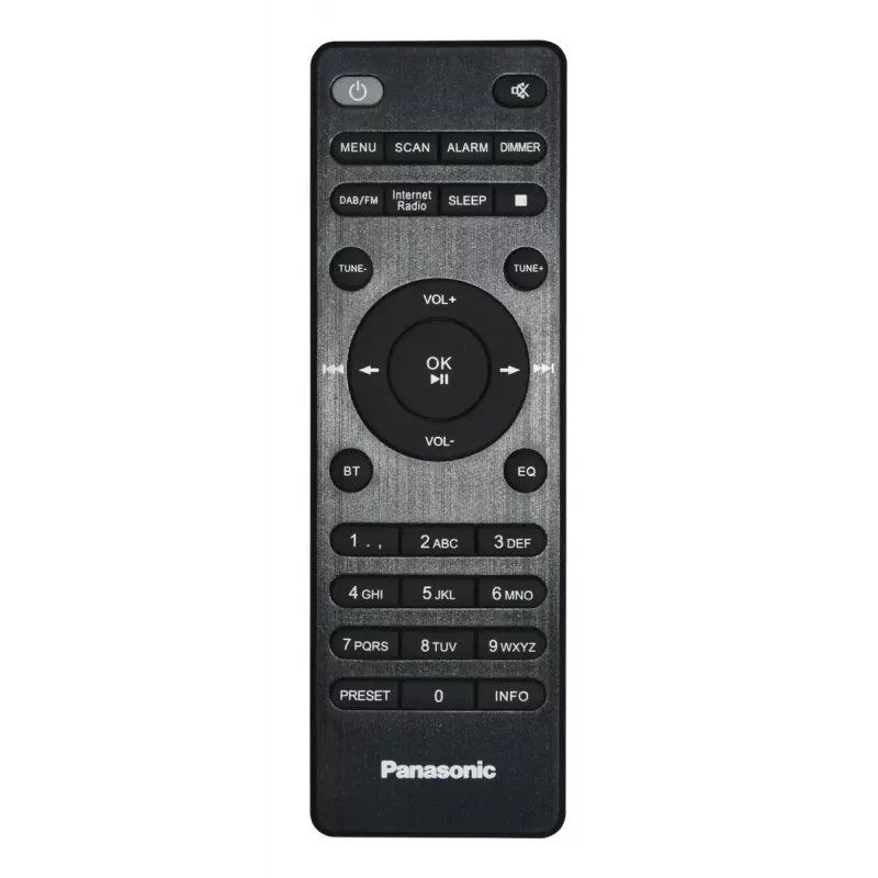 Przenośne radio Panasonic RF-D40EG-K — Tuner cyfrowy, FM 87,5–108 MHz, 6 W RMS, LCD 2,4 cala, Wi‑Fi/Wi‑Fi 4, Antena zewnętrzna, Czarny