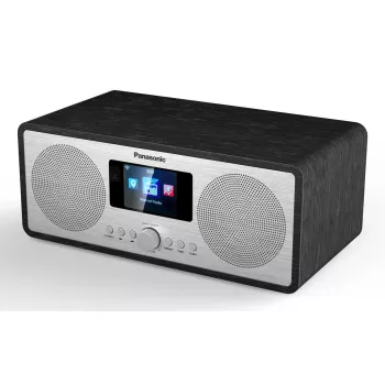 Przenośne radio Panasonic RF-D40EG-K — Tuner cyfrowy, FM 87,5–108 MHz, 6 W RMS, LCD 2,4 cala, Wi‑Fi/Wi‑Fi 4, Antena zewnętrzna, Czarny