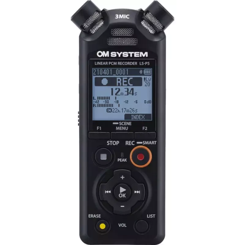 Dyktaphon OLYMPUS LS-P5 kit — nagrywanie dźwięku 24-bit, 8 GB pamięci wewnętrznej