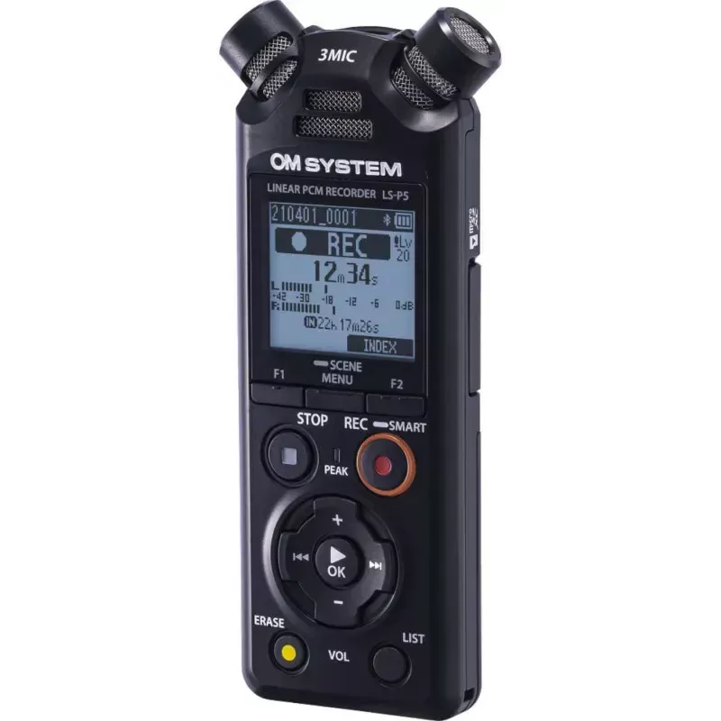 Dyktaphon OLYMPUS LS-P5 kit — nagrywanie dźwięku 24-bit, 8 GB pamięci wewnętrznej