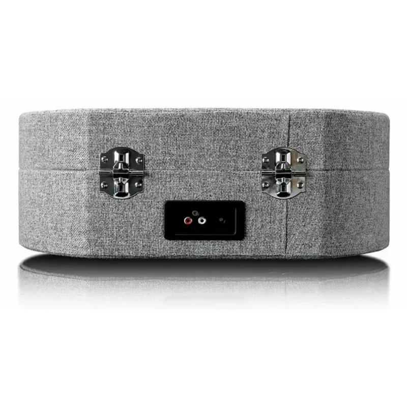 Walizkowy gramofon Lenco LS66GY z wbudowanymi głośnikami, przenośny odtwarzacz płyt winylowych, zintegrowany wzmacniacz