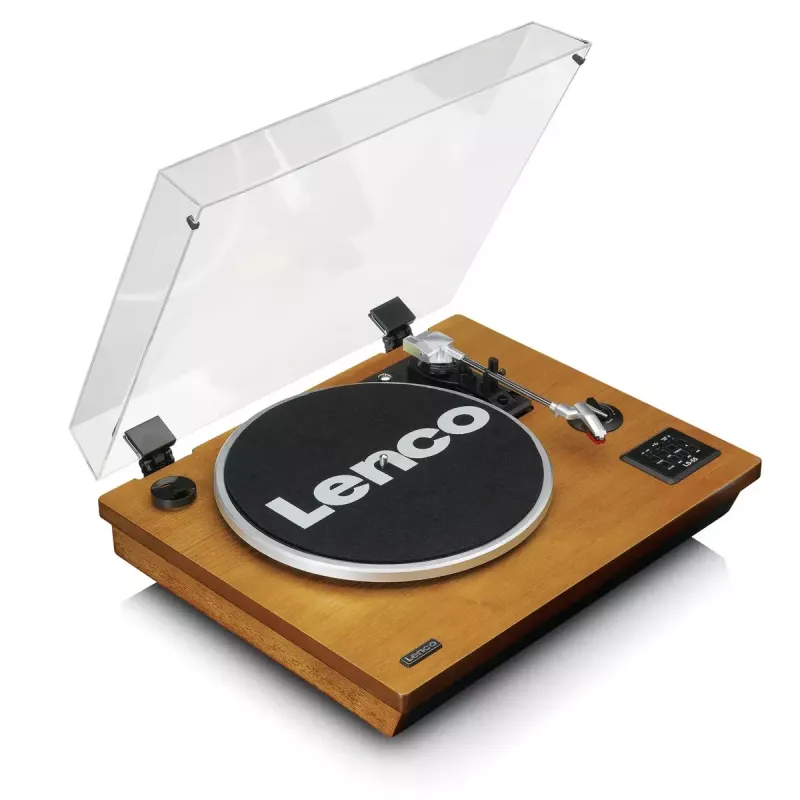 Gramofon z napędem paskowym Lenco LS-55WA, wykończenie drewniane, półautomatyczny, USB, Bluetooth