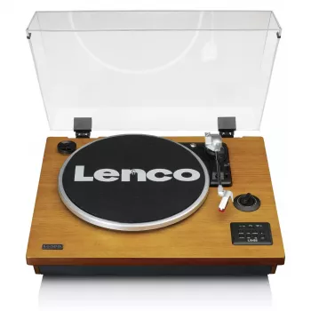 Gramofon z napędem paskowym Lenco LS-55WA, wykończenie drewniane, półautomatyczny, USB, Bluetooth