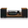 Gramofon Lenco LS-480WD z wbudowanym wzmacniaczem, Bluetooth, napęd paskowy, 33/45 obr./min, 2×30W RMS, drewniane kolumny