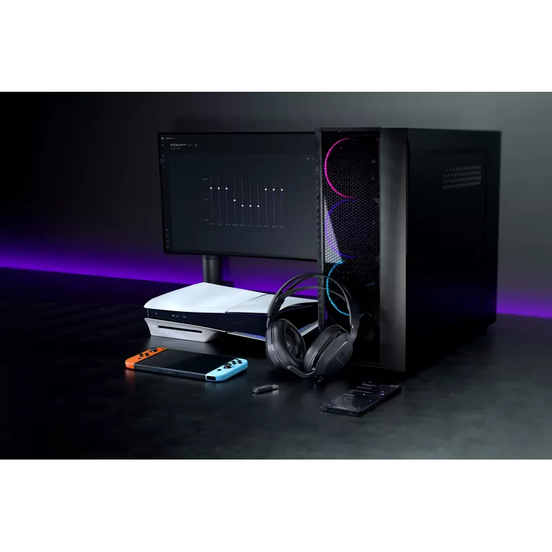 Turtle Beach Stealth 500 Czarny Bezprzewodowy Zestaw słuchawkowy do gier PC z baterią do 40h i Bluetooth dla PC, PS5, PS4 i urządzeń mobilnych