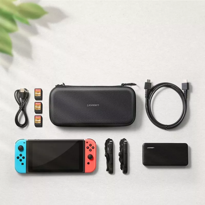 Ugreen 50974 przenośne etui na konsolę do gier Pokrowiec Nintendo EVA (etylen-octan winylu), Oxford, aksamit Szary