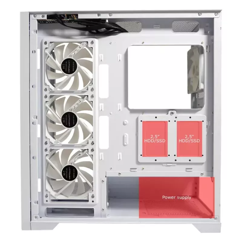 Obudowa PC LC-Power LC-7041B-ON Midi Tower Biała