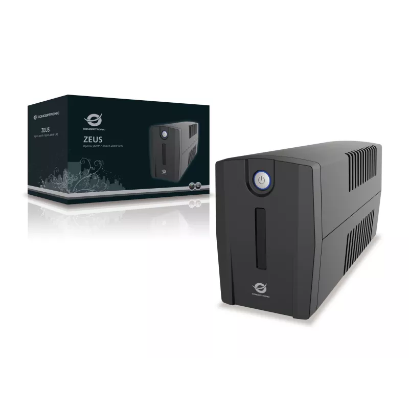 Conceptronic ZEUS 650VA 360W UPS, gniazdo schuko, Line-Interactive, 0,65 kVA, 360 W, 220 V, 240 V, 220 V