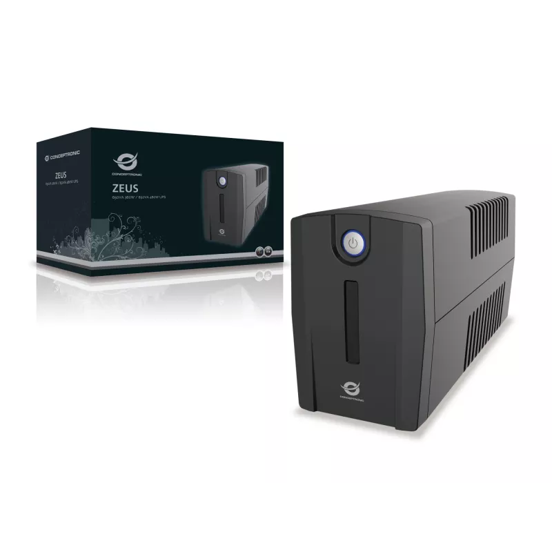 Conceptronic ZEUS 850VA 480W UPS, gniazdo schuko, Line-Interactive, 0,85 kVA, 480 W, 220 V, 240 V, 220 V