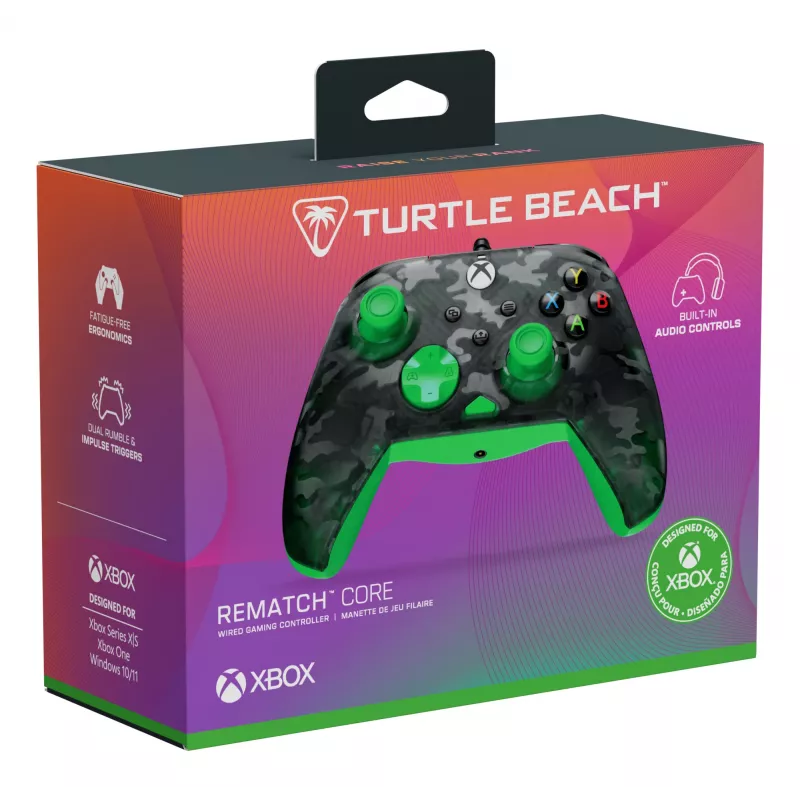 Gamepad Turtle Beach Rematch Core Czarny zielony szary USB Wired