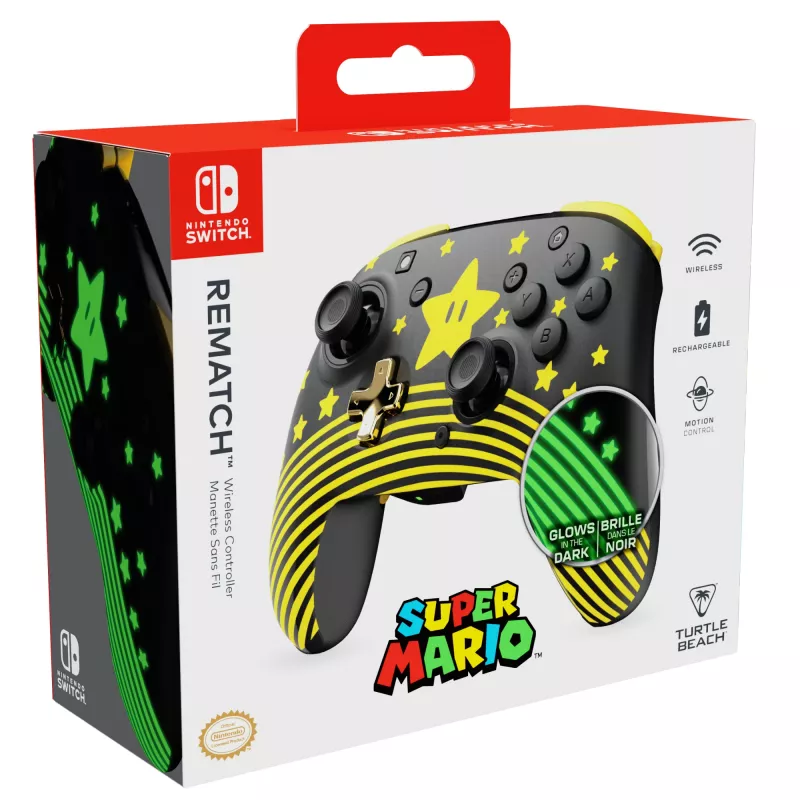 Gamepad Turtle Beach Rematch Czarny Złoty Żółty Bluetooth Nintendo Switch