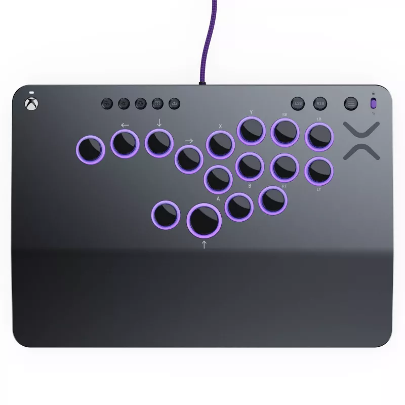 PDP Victrix Pro KO bezwzględny kontroler typu fightstick szary USB kontroler do gier PC, Xbox Series S, Xbox Series X
