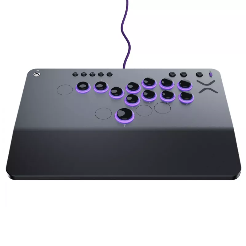 PDP Victrix Pro KO bezwzględny kontroler typu fightstick szary USB kontroler do gier PC, Xbox Series S, Xbox Series X