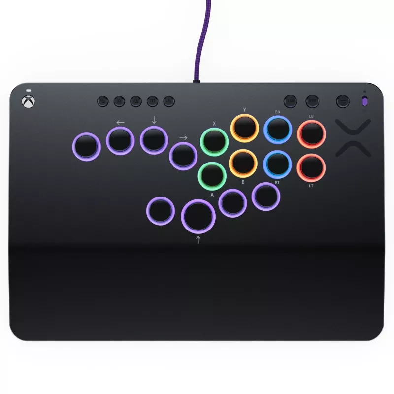 PDP Victrix Pro KO bezwzględny kontroler typu fightstick szary USB kontroler do gier PC, Xbox Series S, Xbox Series X