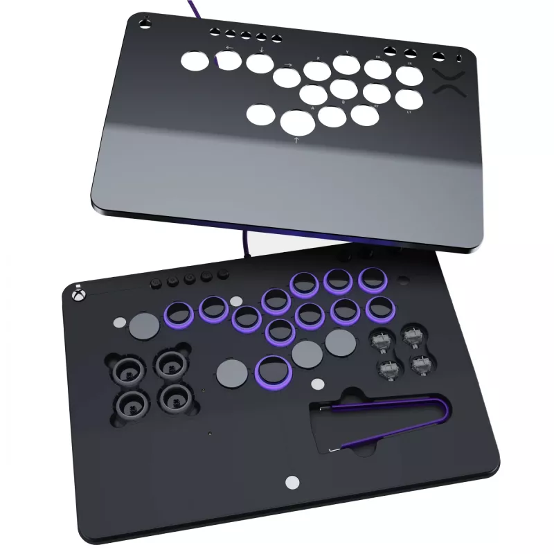 PDP Victrix Pro KO bezwzględny kontroler typu fightstick szary USB kontroler do gier PC, Xbox Series S, Xbox Series X