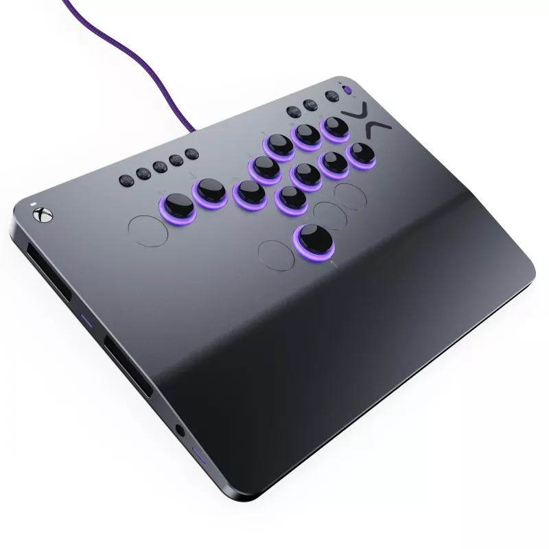 PDP Victrix Pro KO bezwzględny kontroler typu fightstick szary USB kontroler do gier PC, Xbox Series S, Xbox Series X
