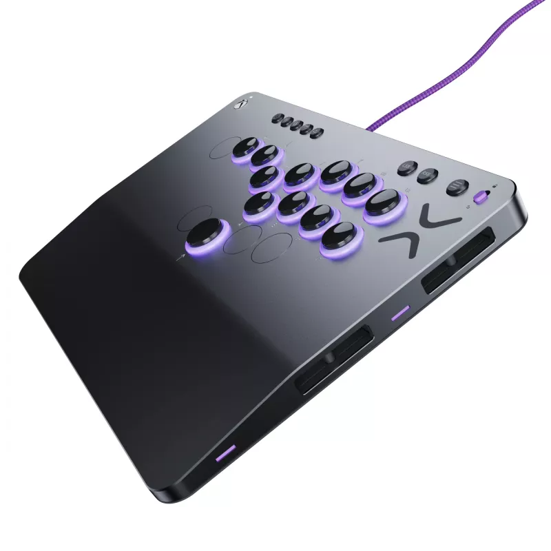 PDP Victrix Pro KO bezwzględny kontroler typu fightstick szary USB kontroler do gier PC, Xbox Series S, Xbox Series X