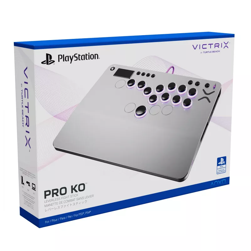 PDP Victrix Pro KO Leverless Fight Stick Szary USB Fightstick PC, PlayStation 4, PlayStation 5
