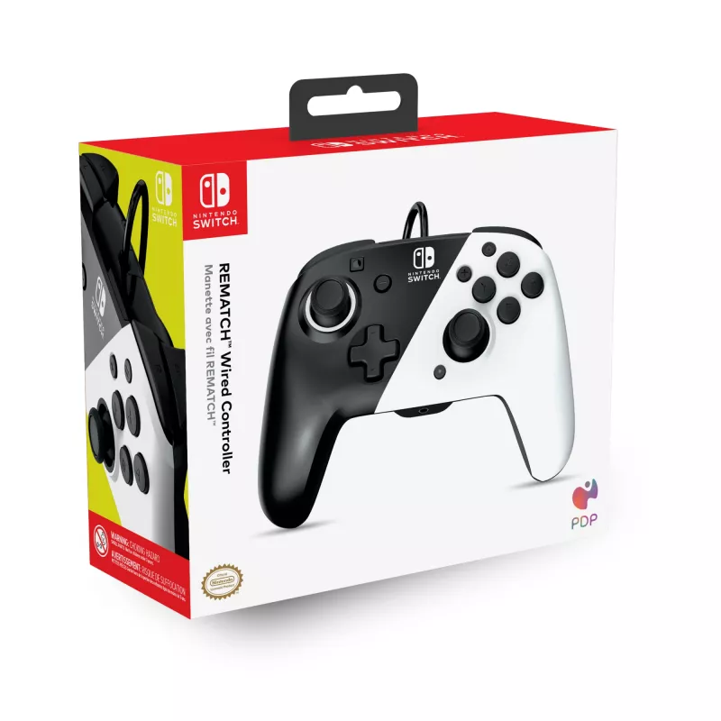 Gamepad PDP Faceoff Deluxe+ Audio Wired Controller Czarny & biały