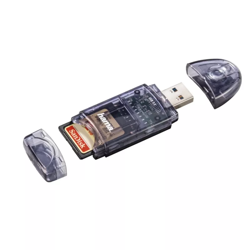 Czytnik kart USB 3.0 Hama, SD/micro SD, antracyt