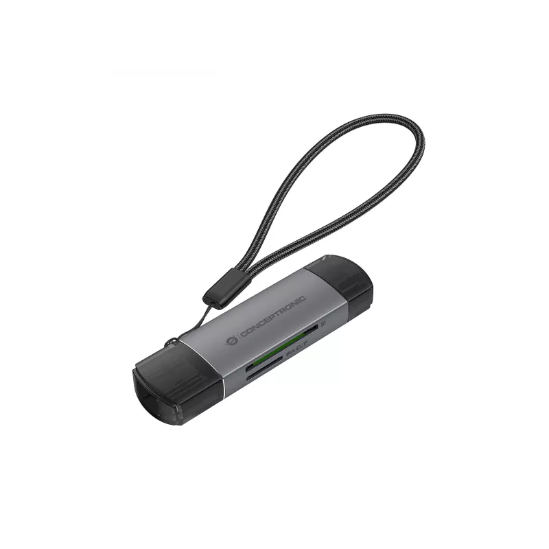 Conceptronic BIAN05G 2-w-1 czytnik kart USB 3.0 z podwójną wtyczką, SD/MicroSD 3.0, UHS-I