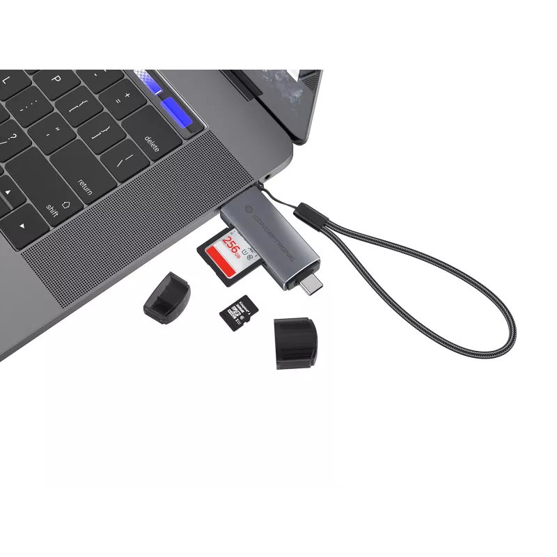 Conceptronic BIAN05G 2-w-1 czytnik kart USB 3.0 z podwójną wtyczką, SD/MicroSD 3.0, UHS-I