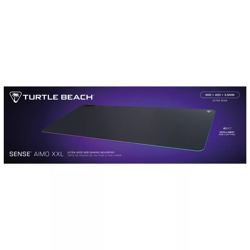 Podkładka pod mysz gamingowa Turtle Beach Sense AIMO XXL Ultra-Wide z podświetleniem RGB