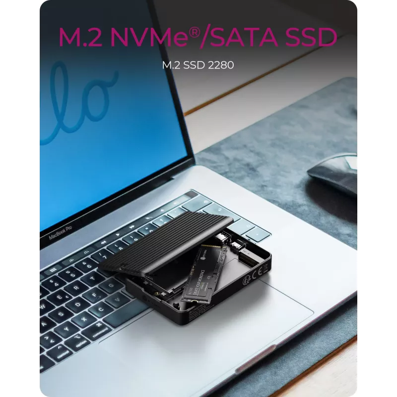 ICY BOX IB-CR601M-C31 Obudowa SSD Czarna M.2