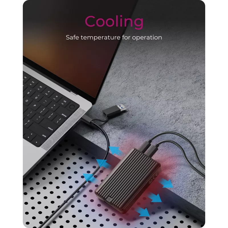 ICY BOX IB-CR601M-C31 Obudowa SSD Czarna M.2