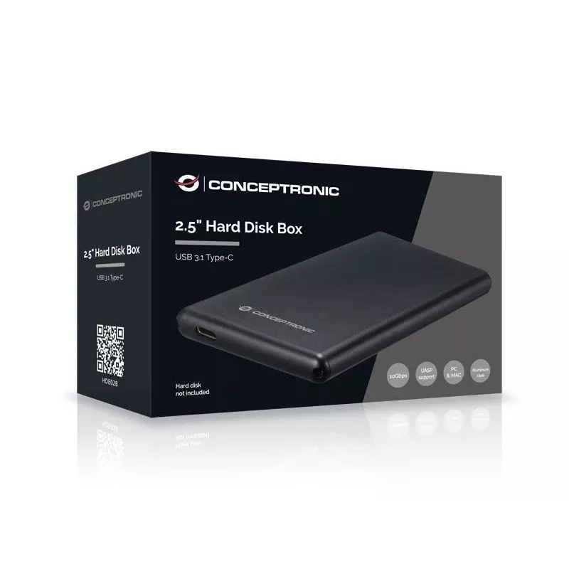 Obudowa HDD Conceptronic 2.5 cala Hard Disk Box USB 3.1 Type-C