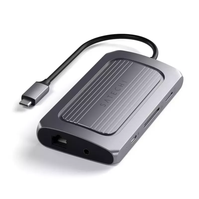 Stacja dokująca do laptopa Satechi ST-U4MA3M USB Type-C szara 100W Power Delivery