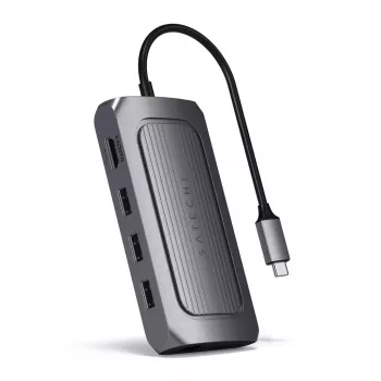 Stacja dokująca do laptopa Satechi ST-U4MA3M USB Type-C szara 100W Power Delivery