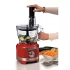 Ariete 1782 Gourmet Pro Moderna, Robot kuchenny, Wielofunkcyjny młynek 3 l, Blender 2 l, 2 prędkości + Pulse, Komplet ostrzy + tarcza ze stali nierdzewnej, Przystawka do wyciskania soku, Czerwony