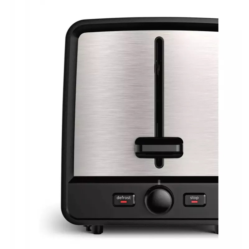 Toster Bosch TAT5P420, 2 kromki, 970 W, czarny, stal nierdzewna