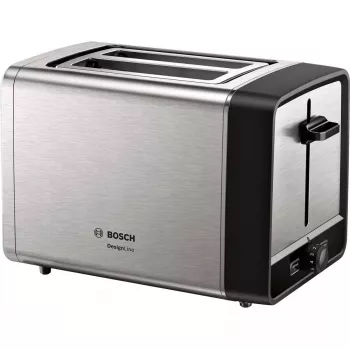 Toster Bosch TAT5P420, 2 kromki, 970 W, czarny, stal nierdzewna