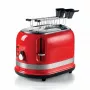 Ariete 149 Toster z Szczypcami na 2 Kromki Chleba - Automatyczne Wysuwanie - Rozmrażanie - 6 Stopni Przyrumieniania - 800 W - Modern Line - Czerwony