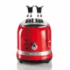 Ariete 149 Toster z Szczypcami na 2 Kromki Chleba - Automatyczne Wysuwanie - Rozmrażanie - 6 Stopni Przyrumieniania - 800 W - Modern Line - Czerwony
