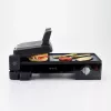 Ariete 1916 Multi Grill 3 w 1 - Grill elektryczny, Barbecue, płyta gładka i żebrowana - otwarcie 180° - Regulowany termostat - 2400 W - Czarny